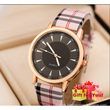 Simple Moda Mujer Relojes De Cuero Hombre Compruebe Diseño Estudiante Relojes De Cuarzo Para Señoras Cestbella Special Watch Regalos